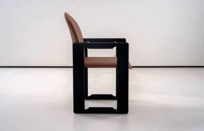 Modern Leather Upholstered Wooden Chair Dining Room MY200 Back