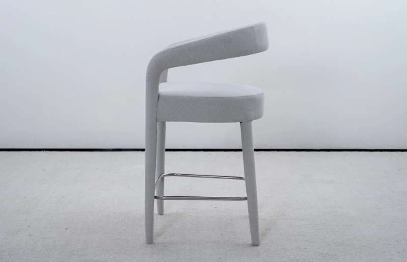 Miglio Cavo Gray Upholstered Counter Bar Stool MY20 Back