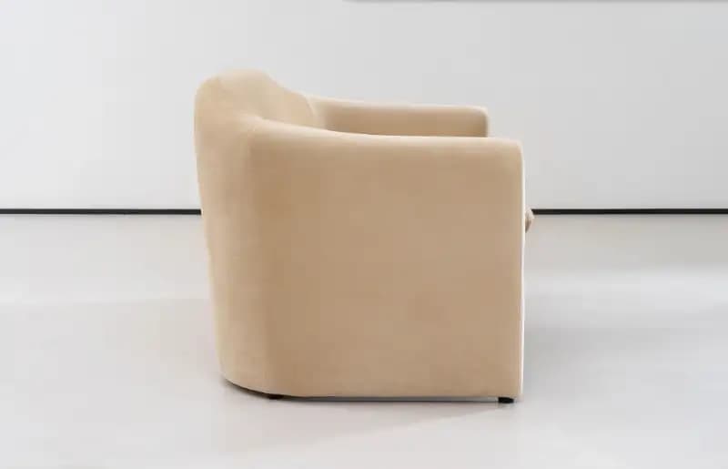 Aura Minimalist Yellow Upholstered Loveseat Sofa M217 Back