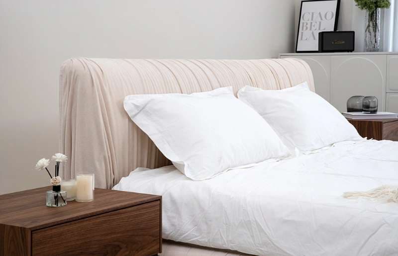 MIGLIO Flegant Pleated Twin Bedframe Fabric L738 Back