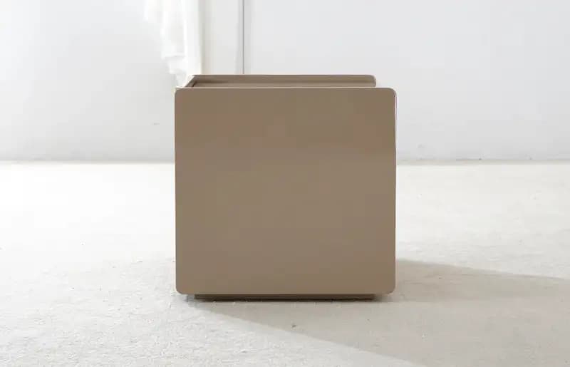 Miglio Sheen Gloss Wooden Bedside Table with Drawer L744