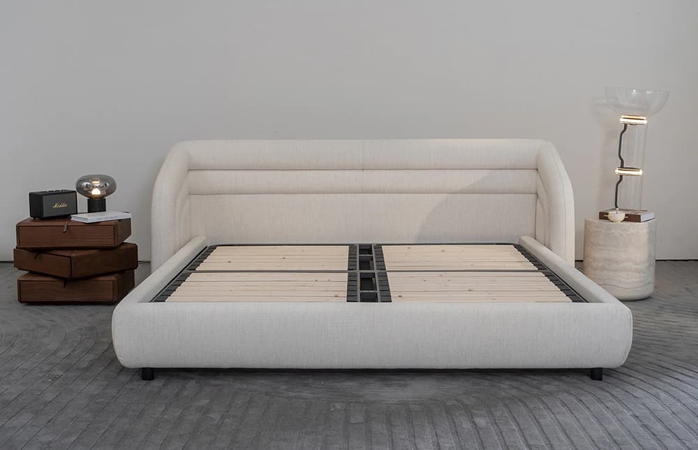 Mia Minimalist Upholstery King Size Bed with Headboard L774 thumbnail 3