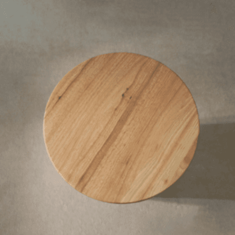 Minimalist Furniture Round Small Side Table Solid Wood Bedroom