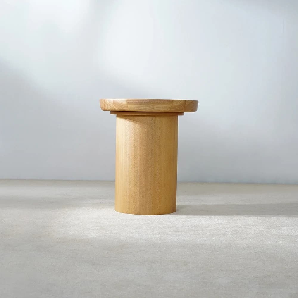 Minimalist Furniture Round Small Side Table Solid Wood Bedroom thumbnail 3